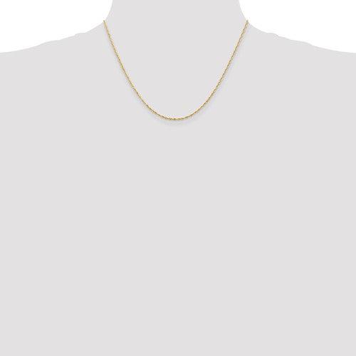 14k 1.5mm Diamond Cut Extra-Light Rope Chain - Seattle Gold Grillz
