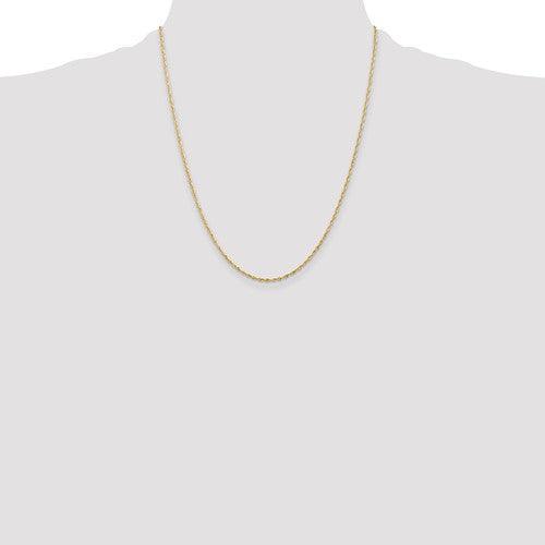 14k 1.5mm Diamond Cut Extra-Light Rope Chain - Seattle Gold Grillz