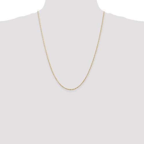 14k 1.5mm Diamond Cut Extra-Light Rope Chain - Seattle Gold Grillz