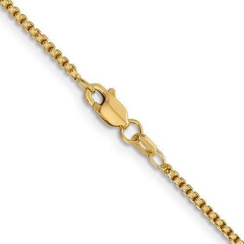14k 1.5mm Hollow Round Box Chain - Seattle Gold Grillz