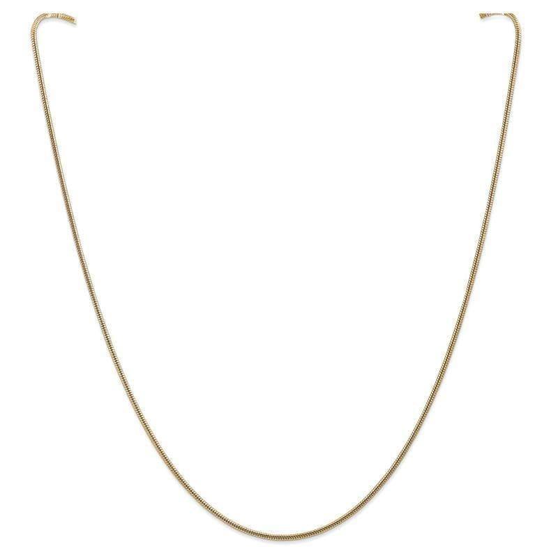 14k 1.6mm Round Snake Bracelet - Seattle Gold Grillz