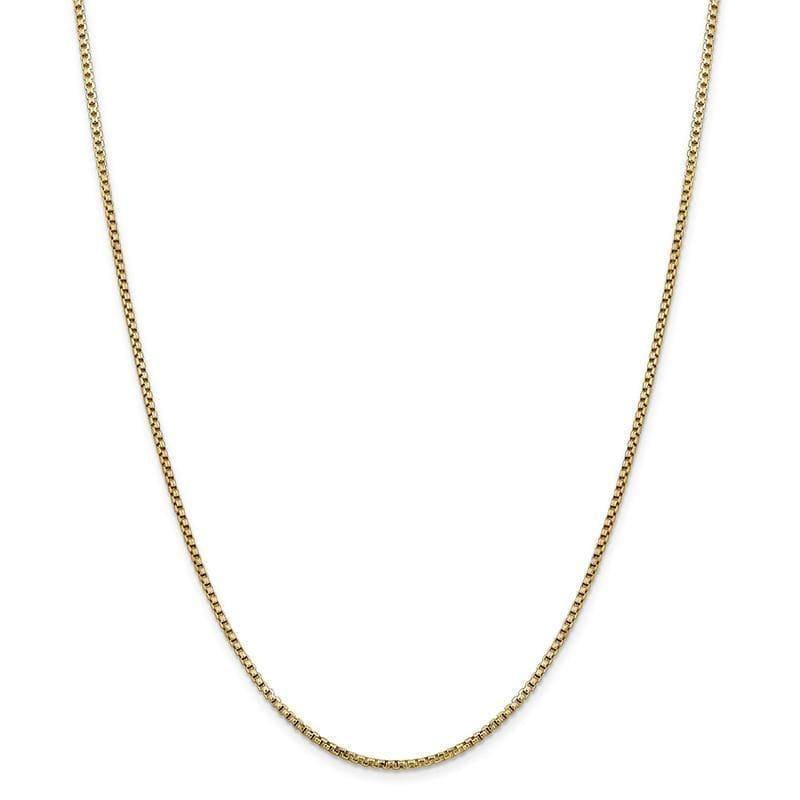 14k 1.75mm Hollow Round Box Chain - Seattle Gold Grillz