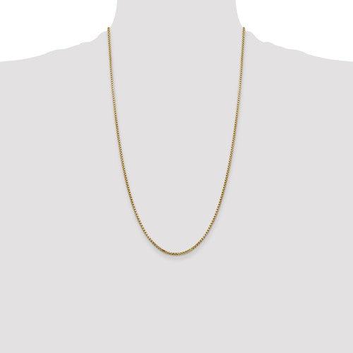 14k 1.75mm Hollow Round Box Chain - Seattle Gold Grillz