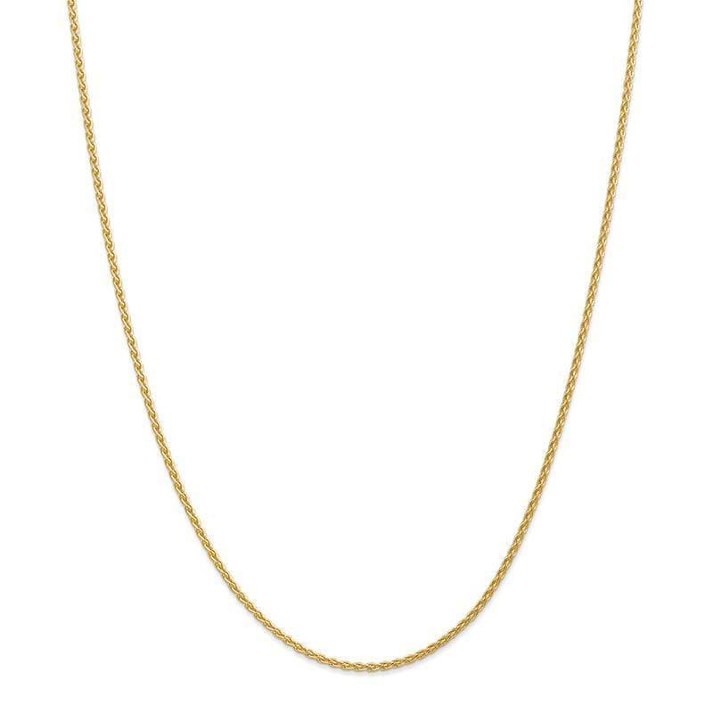 14k 1.75mm Parisian Wheat Chain. Weight: 5.76, Length: 14", Width: 1.75 - Seattle Gold Grillz