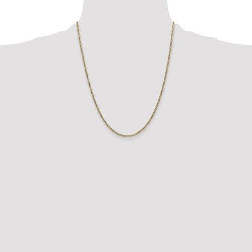 14k 1.80mm Flat Figaro Chain - Seattle Gold Grillz