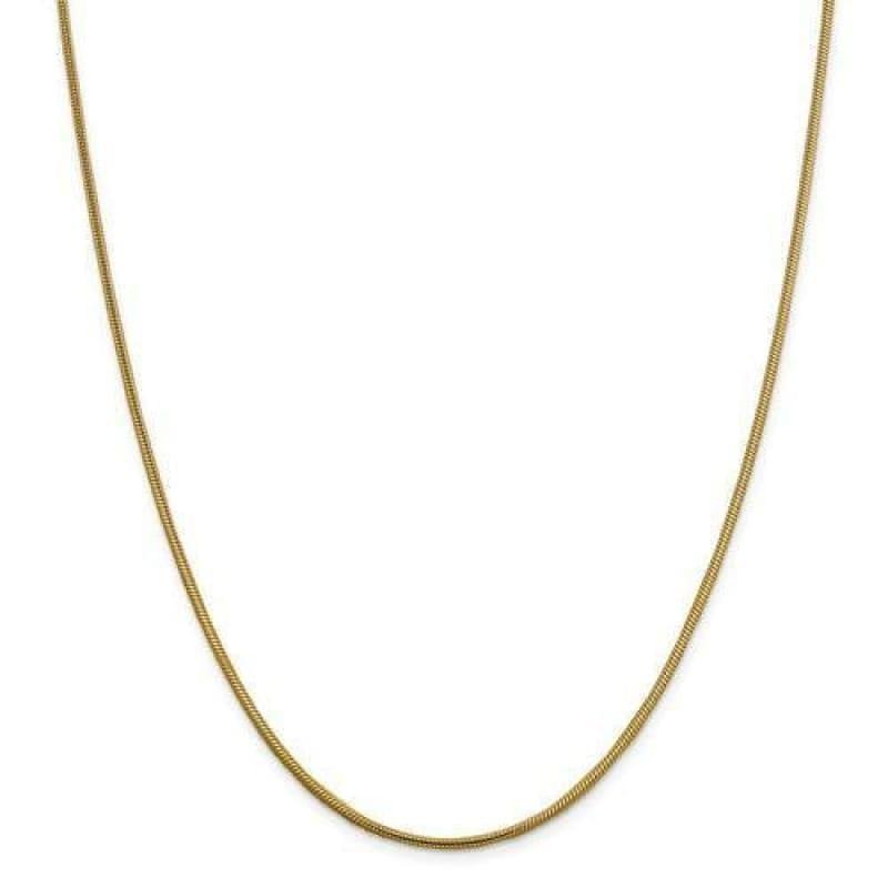 14k 1.85mm Round Snake Chain - Seattle Gold Grillz
