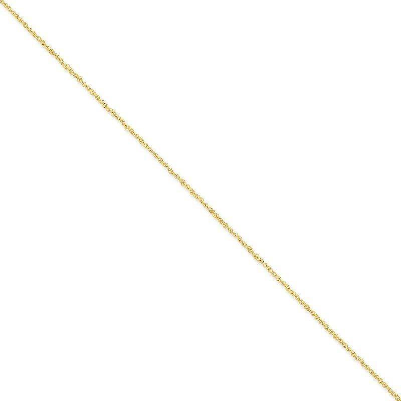 14k 10" 1.7mm Ropa Anklet - Seattle Gold Grillz