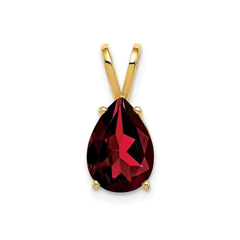 14k 10x7mm Pear Garnet pendant - Seattle Gold Grillz