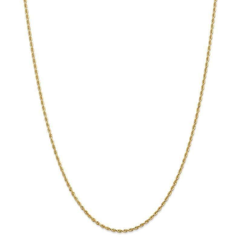 14k 14 Inch 2.00mm Diamond-cut Quadruple Rope Chain - Seattle Gold Grillz