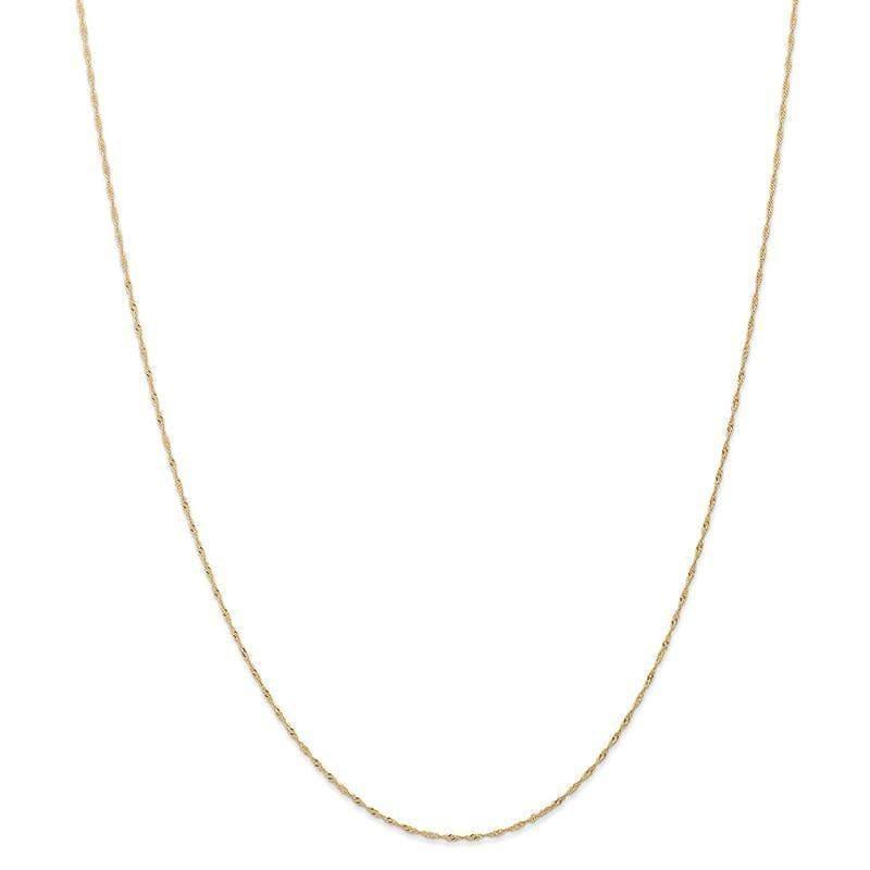 14k 1mm Singapore Chain (CARDED) - Seattle Gold Grillz