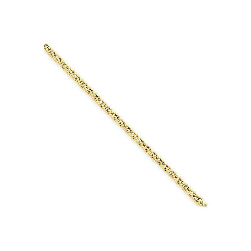 14k 2.00mm Light Wheat Anklet - Seattle Gold Grillz