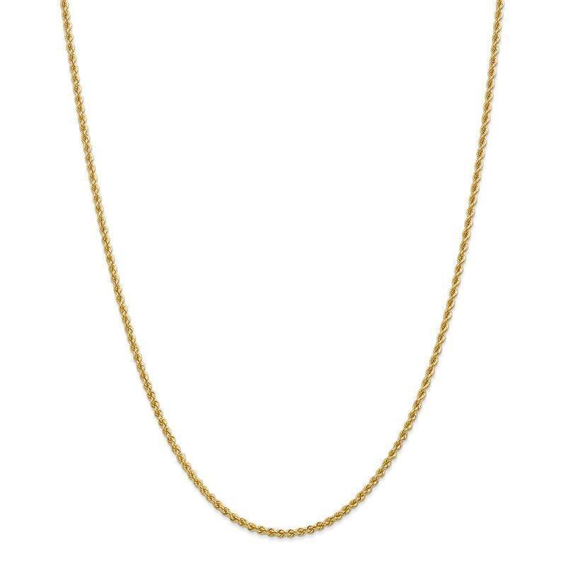 14k 2.25mm Handmade Regular Rope Chain - Seattle Gold Grillz