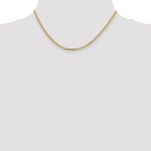 14k 2.3mm Beveled Curb Chain - Seattle Gold Grillz