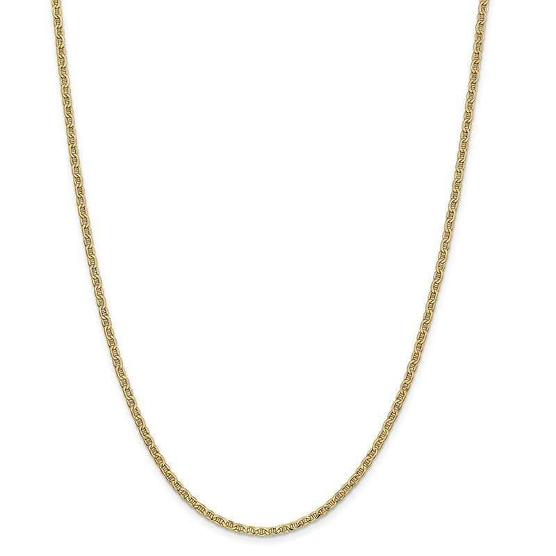 14k 2.40mm Semi-Solid Anchor Chain - Seattle Gold Grillz