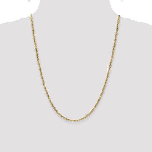 14k 2.40mm Semi-Solid Anchor Chain - Seattle Gold Grillz