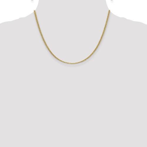 14k 2.40mm Semi-Solid Anchor Chain - Seattle Gold Grillz