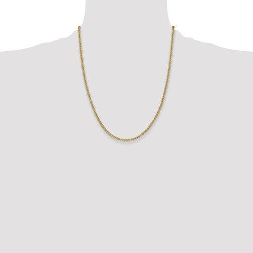 14k 2.40mm Semi-Solid Anchor Chain - Seattle Gold Grillz