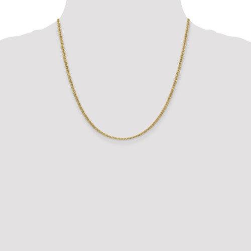 14k 2.40mm Semi-Solid Anchor Chain - Seattle Gold Grillz
