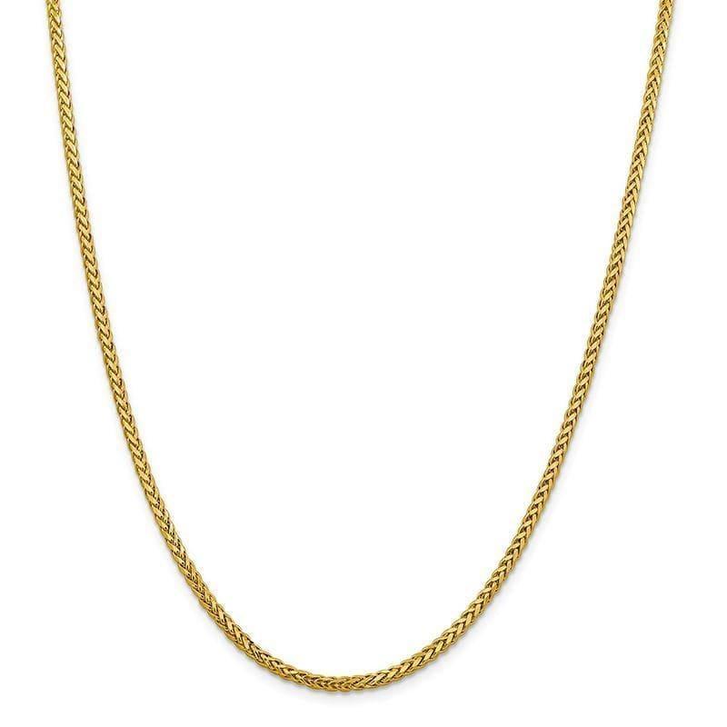 14k 2.50mm Semi-solid D-C Wheat Chain - Seattle Gold Grillz
