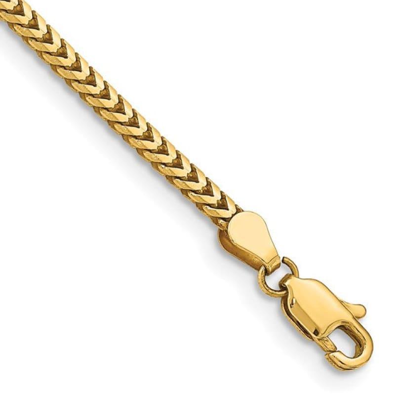 14k 2.5mm Franco Bracelet - Seattle Gold Grillz