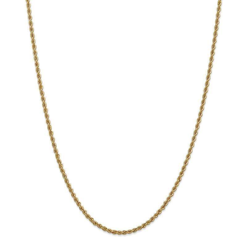 14k 2.5mm Handmade Regular Rope Chain - Seattle Gold Grillz