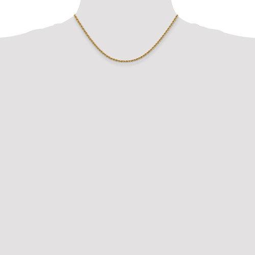 14k 2.5mm Handmade Regular Rope Chain - Seattle Gold Grillz