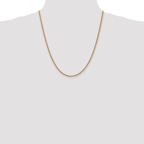 14k 2.5mm Handmade Regular Rope Chain - Seattle Gold Grillz