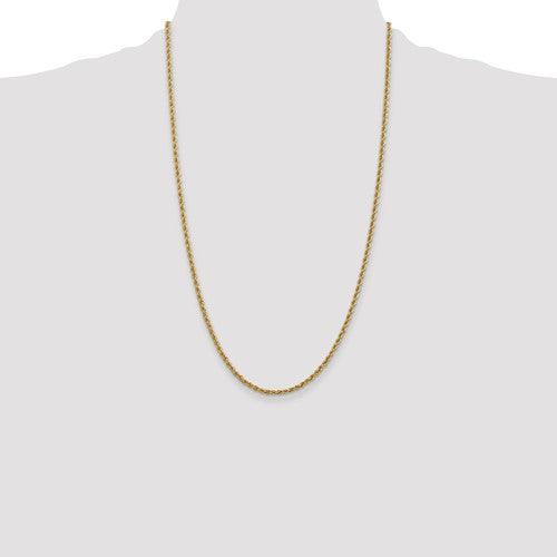 14k 2.5mm Handmade Regular Rope Chain - Seattle Gold Grillz