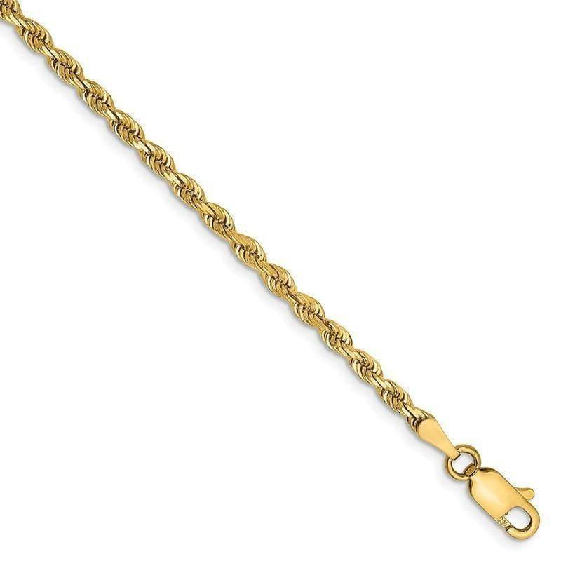 14k 2.75mm D-C Quadruple Rope Bracelet - Seattle Gold Grillz