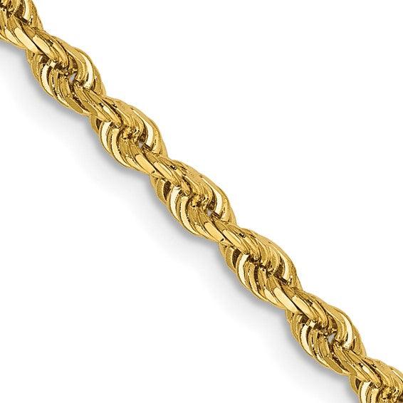 14k 2.75mm Diamond Cut Quadruple Rope Chain - Seattle Gold Grillz