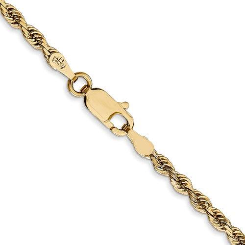 14k 2.75mm Diamond Cut Quadruple Rope Chain - Seattle Gold Grillz