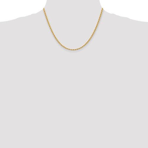 14k 2.75mm Handmade Regular Rope Chain - Seattle Gold Grillz