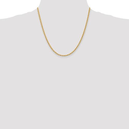 14k 2.75mm Handmade Regular Rope Chain - Seattle Gold Grillz