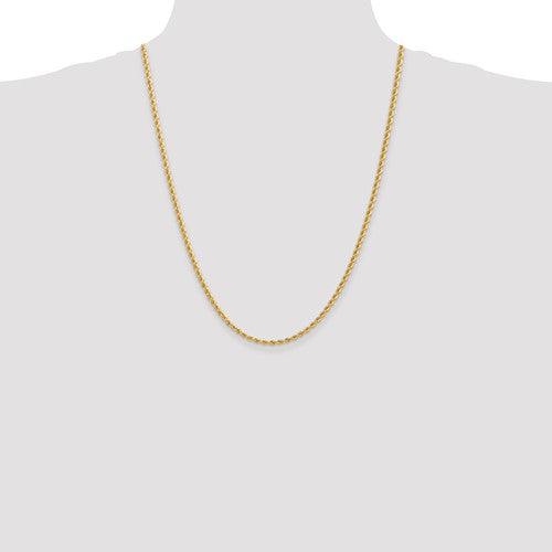 14k 2.75mm Handmade Regular Rope Chain - Seattle Gold Grillz