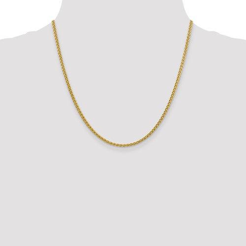14k 2.75mm Semi-solid Wheat Chain - Seattle Gold Grillz
