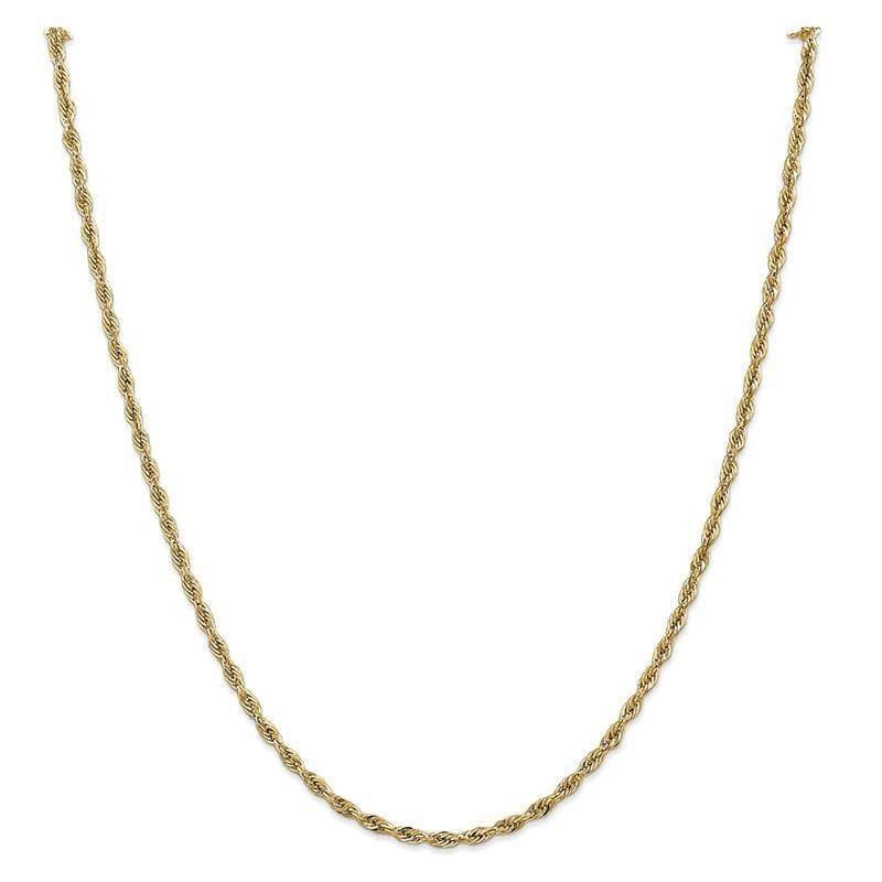 14k 2.8mm Semi-Solid Rope Chain - Seattle Gold Grillz