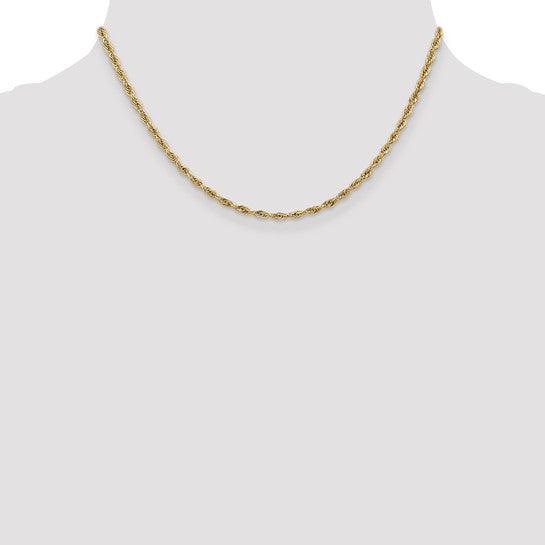 14k 2.8mm Semi-Solid Rope Chain - Seattle Gold Grillz