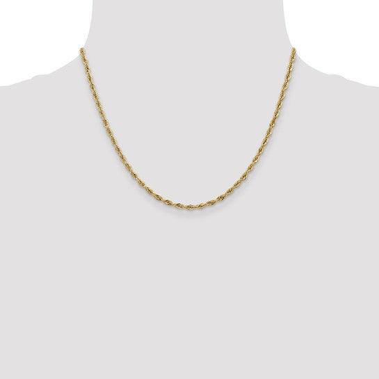 14k 2.8mm Semi-Solid Rope Chain - Seattle Gold Grillz