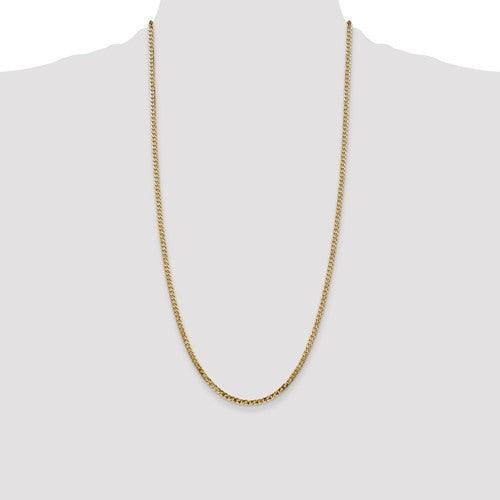 14k 2.9mm Beveled Curb Chain - Seattle Gold Grillz