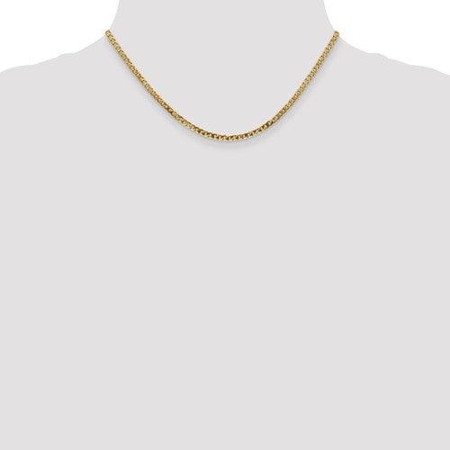 14k 2.9mm Beveled Curb Chain - Seattle Gold Grillz