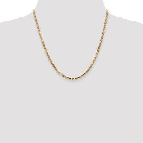 14k 2.9mm Beveled Curb Chain - Seattle Gold Grillz