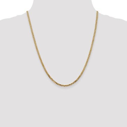 14k 2.9mm Beveled Curb Chain - Seattle Gold Grillz