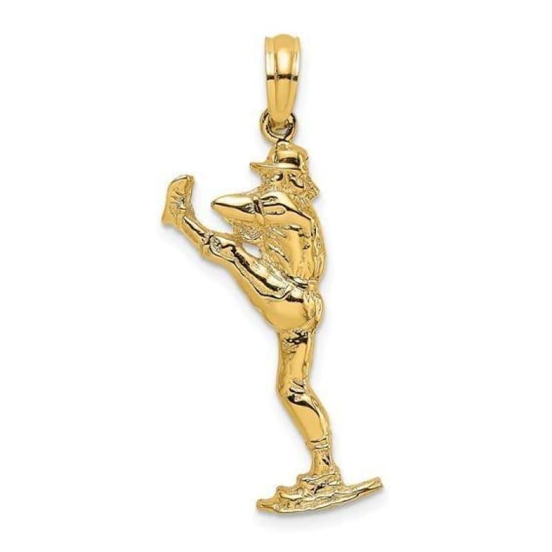 14K 2-D Baseball Pitcher On Mound Charm - Seattle Gold Grillz