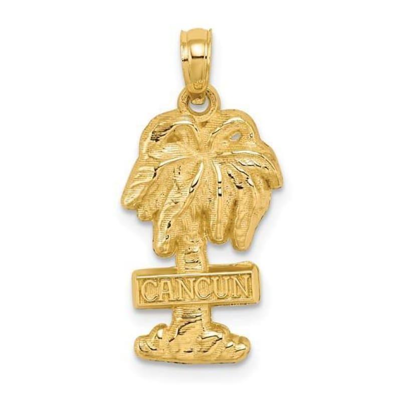 14K 2-D CANCUN On Palm Tree Charm - Seattle Gold Grillz