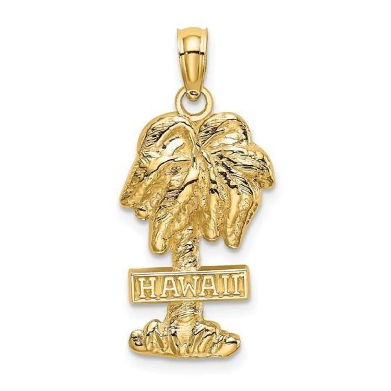 14K 2-D HAWAII On Palm Tree Charm - Seattle Gold Grillz