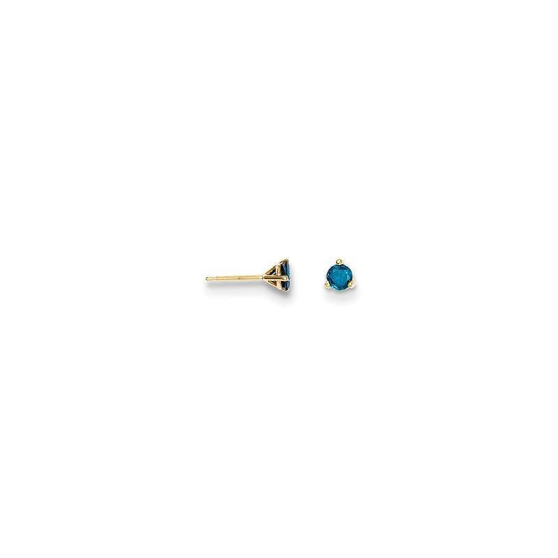 14k .25ct. Blue Diamond Stud Earrings - Seattle Gold Grillz