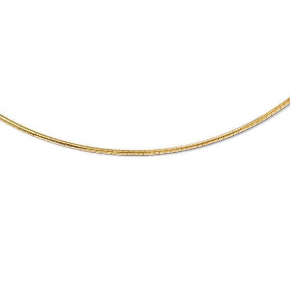 14k 2mm Round Omega Chain - Seattle Gold Grillz