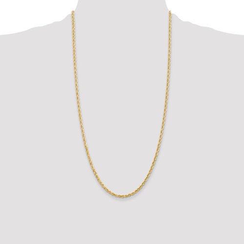 14k 3.0mm Diamond-cut Quadruple Rope Chain - Seattle Gold Grillz