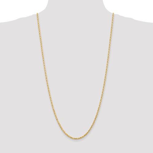 14k 3.0mm Diamond-cut Quadruple Rope Chain - Seattle Gold Grillz