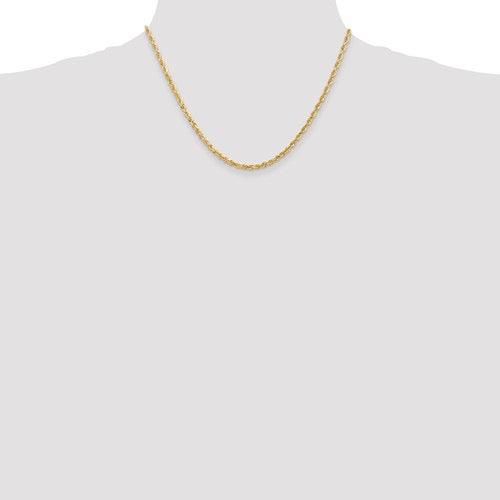 14k 3.0mm Diamond-cut Quadruple Rope Chain - Seattle Gold Grillz